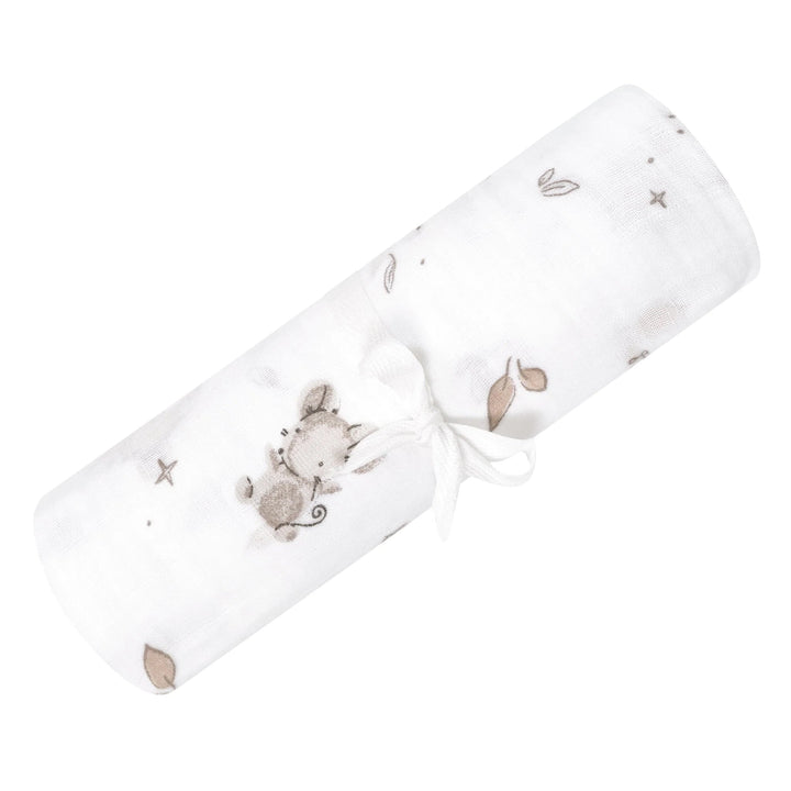 Couverture mousseline souris Perlim Pinpin Mlle et Coco