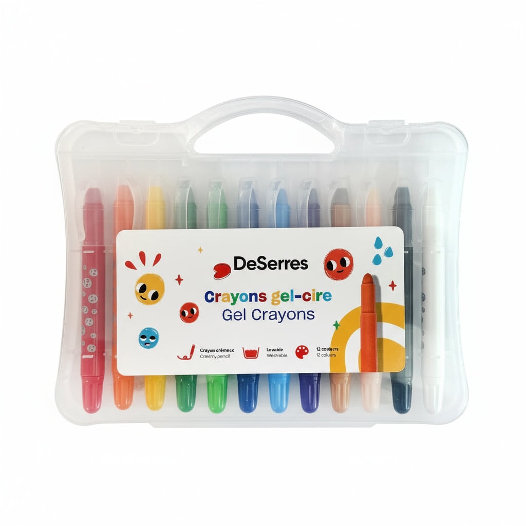Ensemble crayon cire-gel DeSerres Mlle et Coco