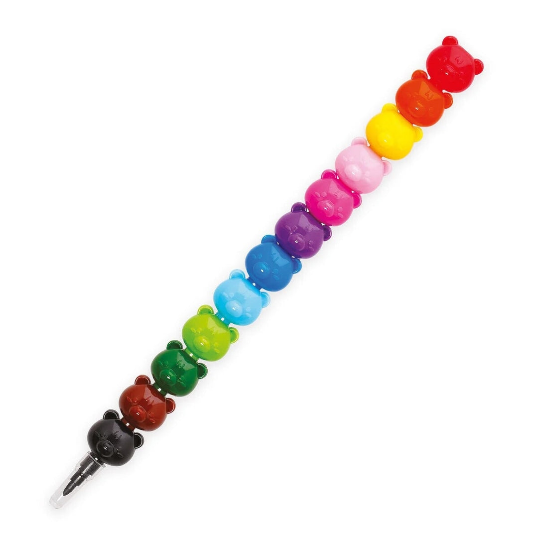 12 crayons marqueurs arc-en-ciel ourson Legami Mlle et Coco
