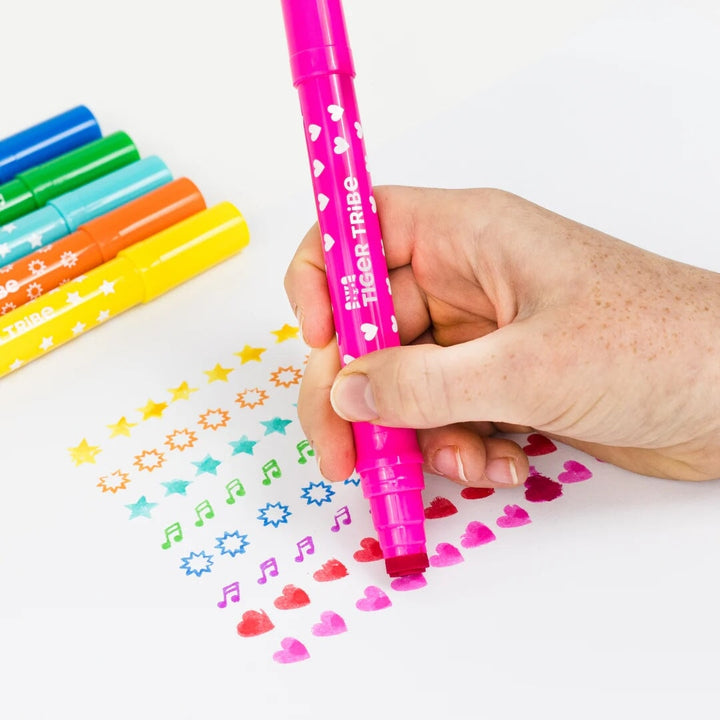 Crayon feutre tampons stamp Tiger Tribe Mlle et Coco
