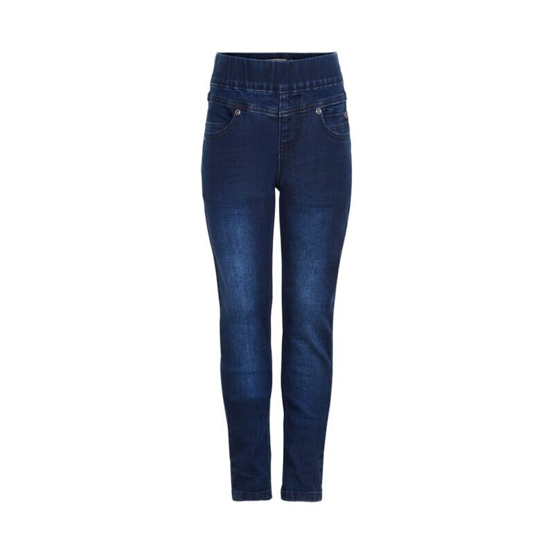 jeans taille élastique bleu foncé délavé Creamie vêtement enfant fille