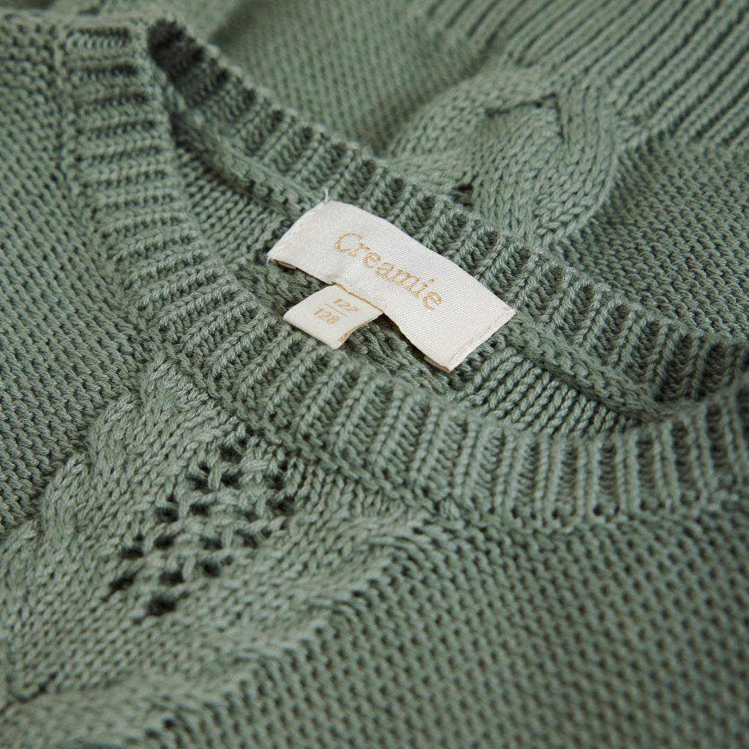 tricot manches longues vert sauge tricot Creamie vêtement enfant