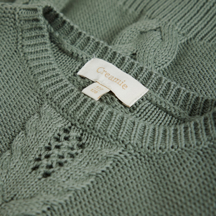 tricot manches longues vert sauge tricot Creamie vêtement enfant