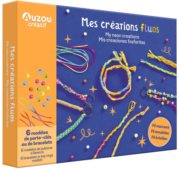 bricolage mes créations fluos bracelet fil macramé scoobidou brésilien