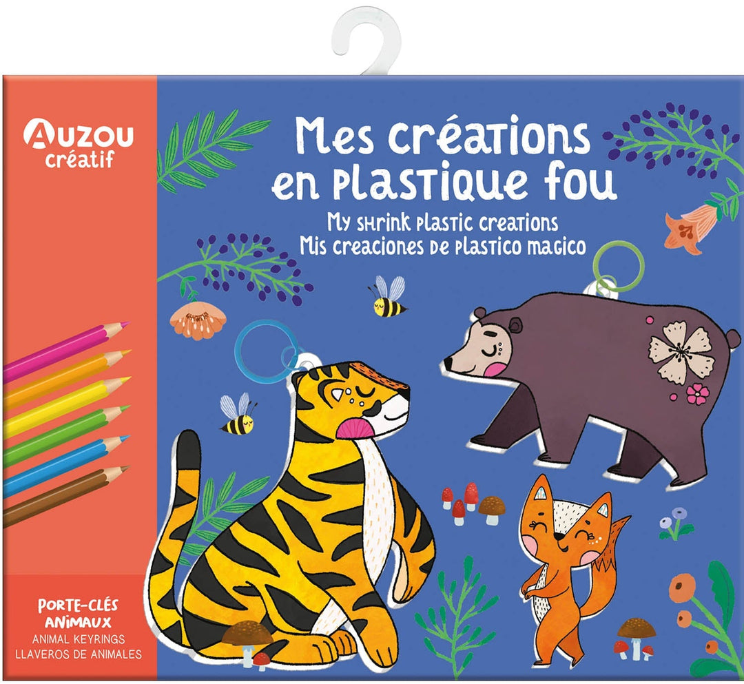 mes créations en plastique fou animaux auzou Mlle et Coco
