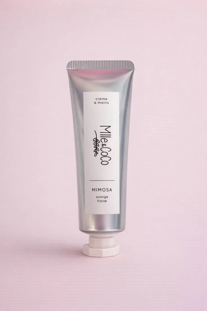 Coffret cadeau Mimosa Mlle et Coco bain moussant chandelle bruine 