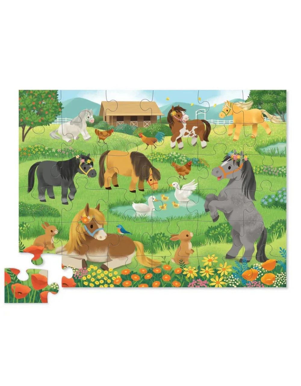 Casse-tête 36 morceaux jolies poneys Crocodile Creek Mlle et Coco