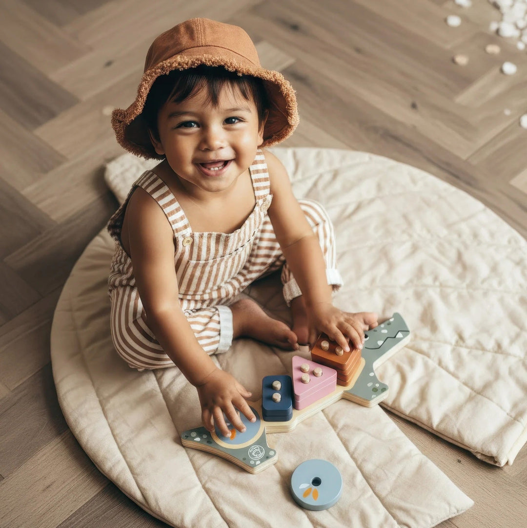 Puzzle en bois crocodile à empiler et trier Speedy Monkey Mlle et Coco