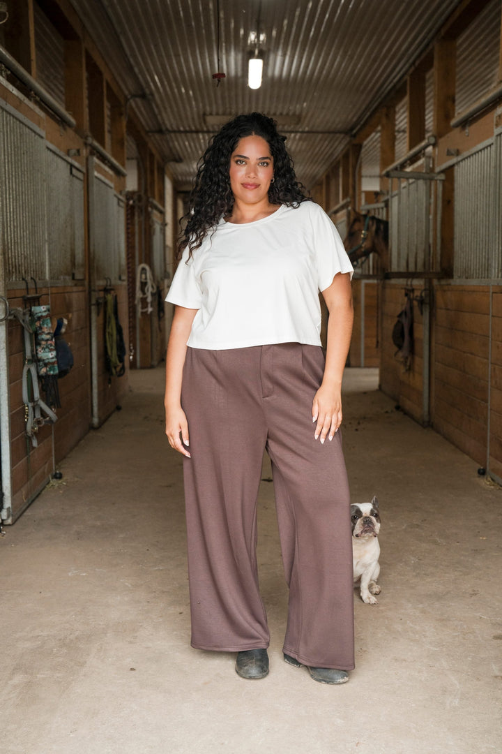 Crop top oversize Blanc Rose Maternité Mlle et Coco