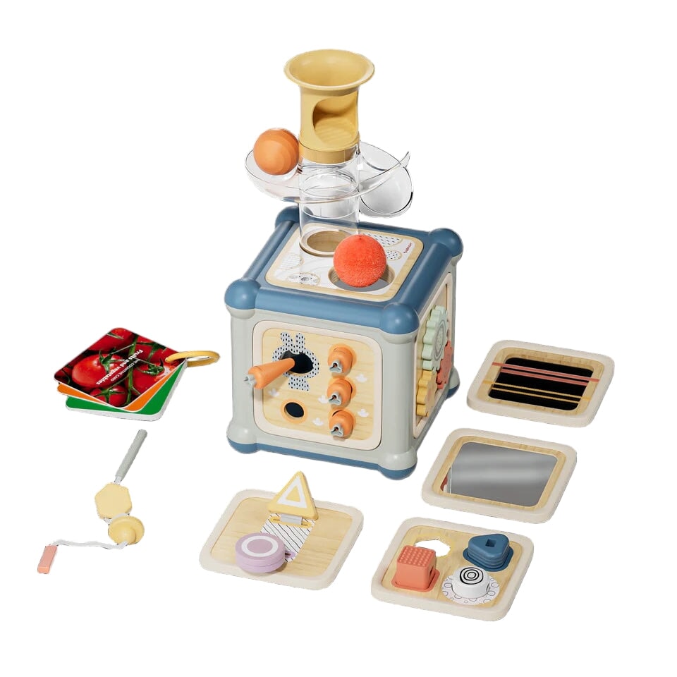 Cube d'activité de la motricité Top Bright Mlle et Coco