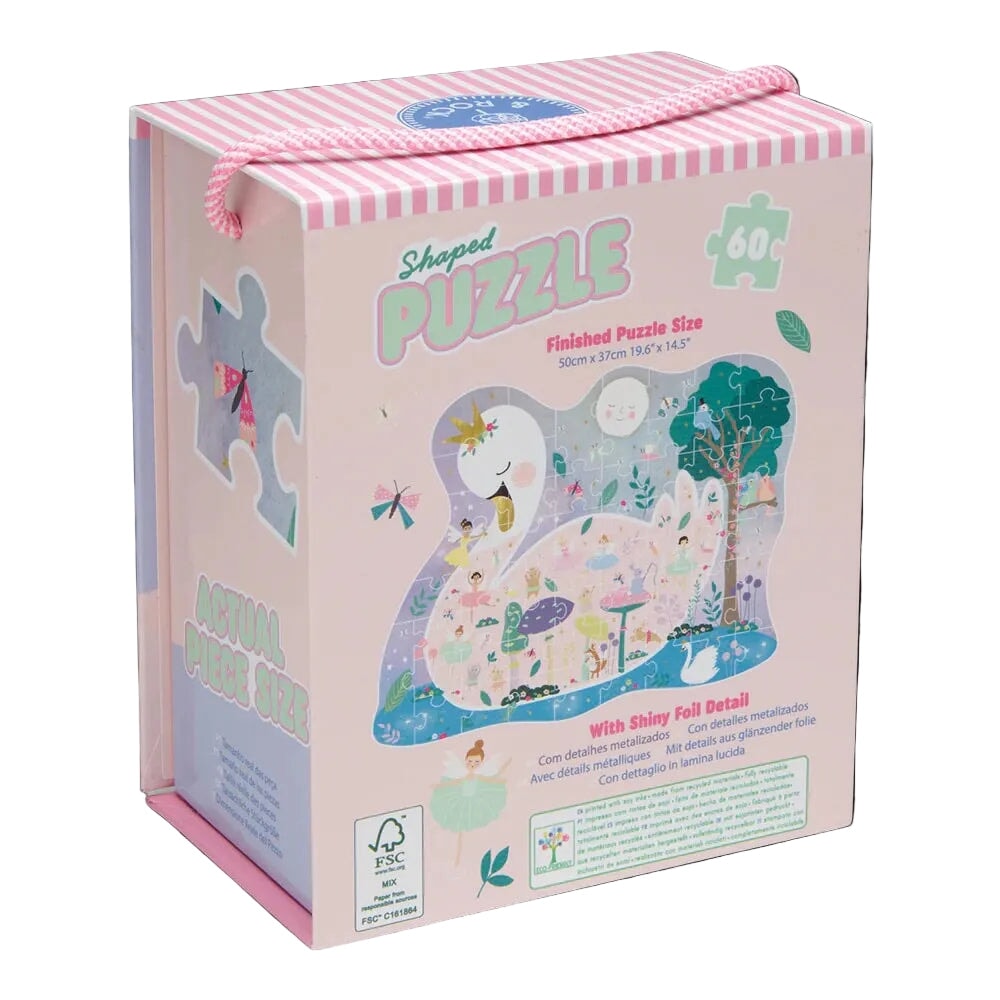 Casse-tête 60 morceaux cygne enchantée Floss & Rock Mlle et Coco