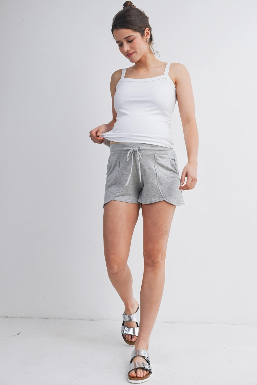 short de détente gris maternité Hello Miz Mlle et Coco