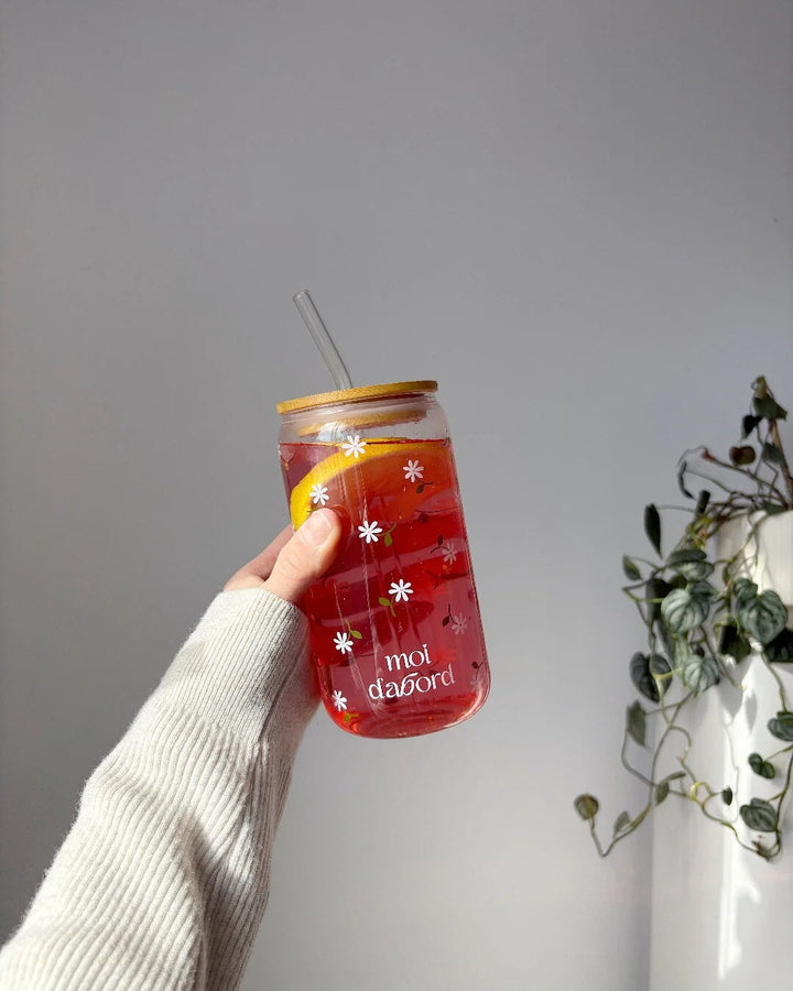 tumbler en verre couvercle bambou Moi d&