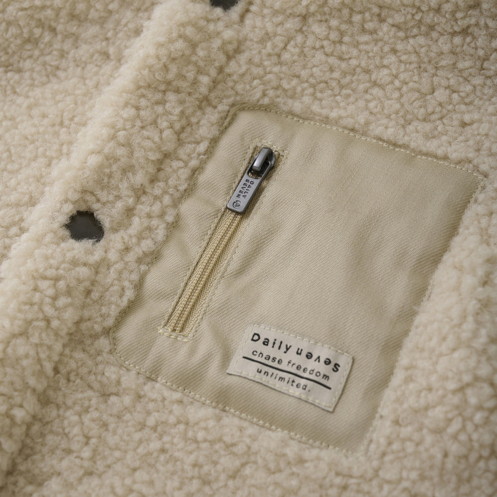Veste mi-saison sans manches Molleton beige Daily Seven