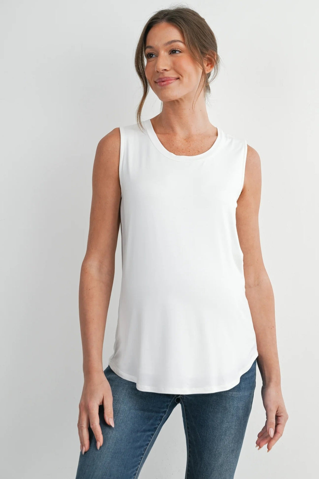 camisole débardeur maternité allaitement blanc Hello MIz Mlle et Coco