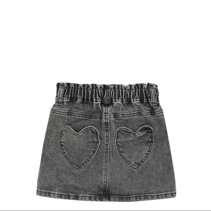 Jupe en denim gris délavé Daily 7 Mlle et Coco