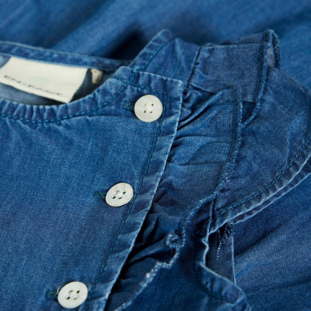 robe En-fant coton denim boutons Mlle et Coco