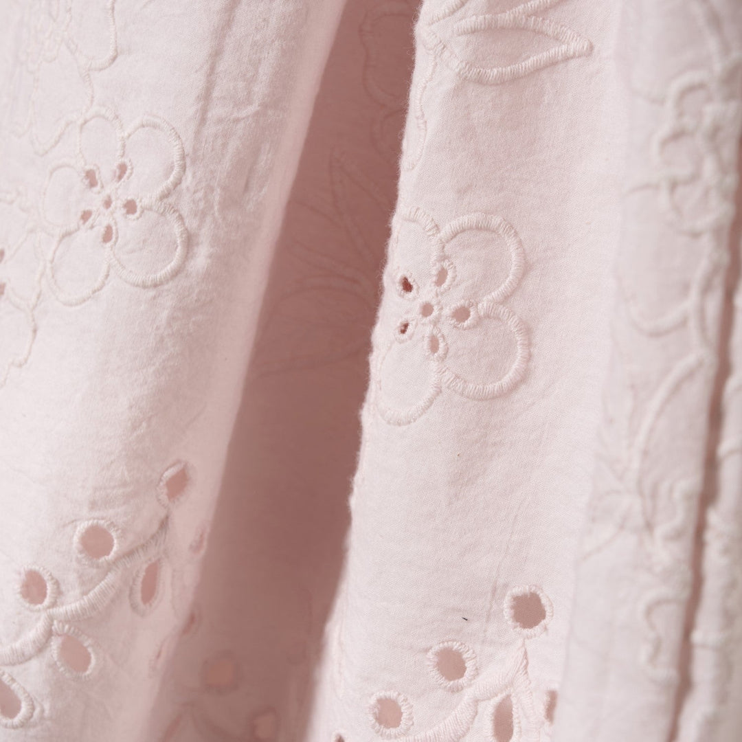 robe dentelle motifs floraux rose Minymo Mlle et Coco 123117