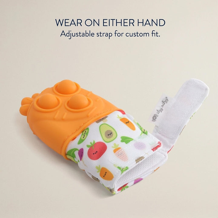 mitaine dentition pop it orange legume itzy ritzy 
