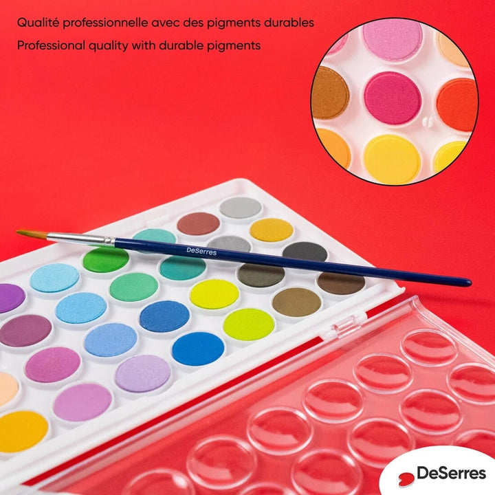 Ensemble peinture aquarelle 36 couleurs DeSerres Mlle et Coco