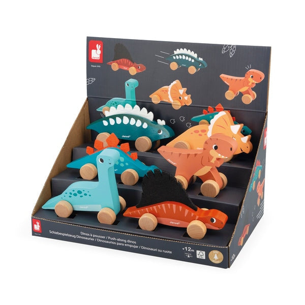 jouet tirer pousser bois Dinosaure Janod enfant motricité