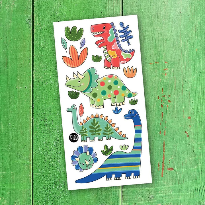 Pico tatouages Dinos colorés Mlle et Coco idée cadeaux