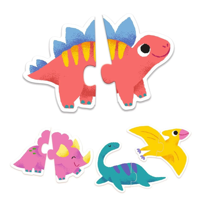 puzzle duo dino Djeco Dinosaure Mlle et Coco
