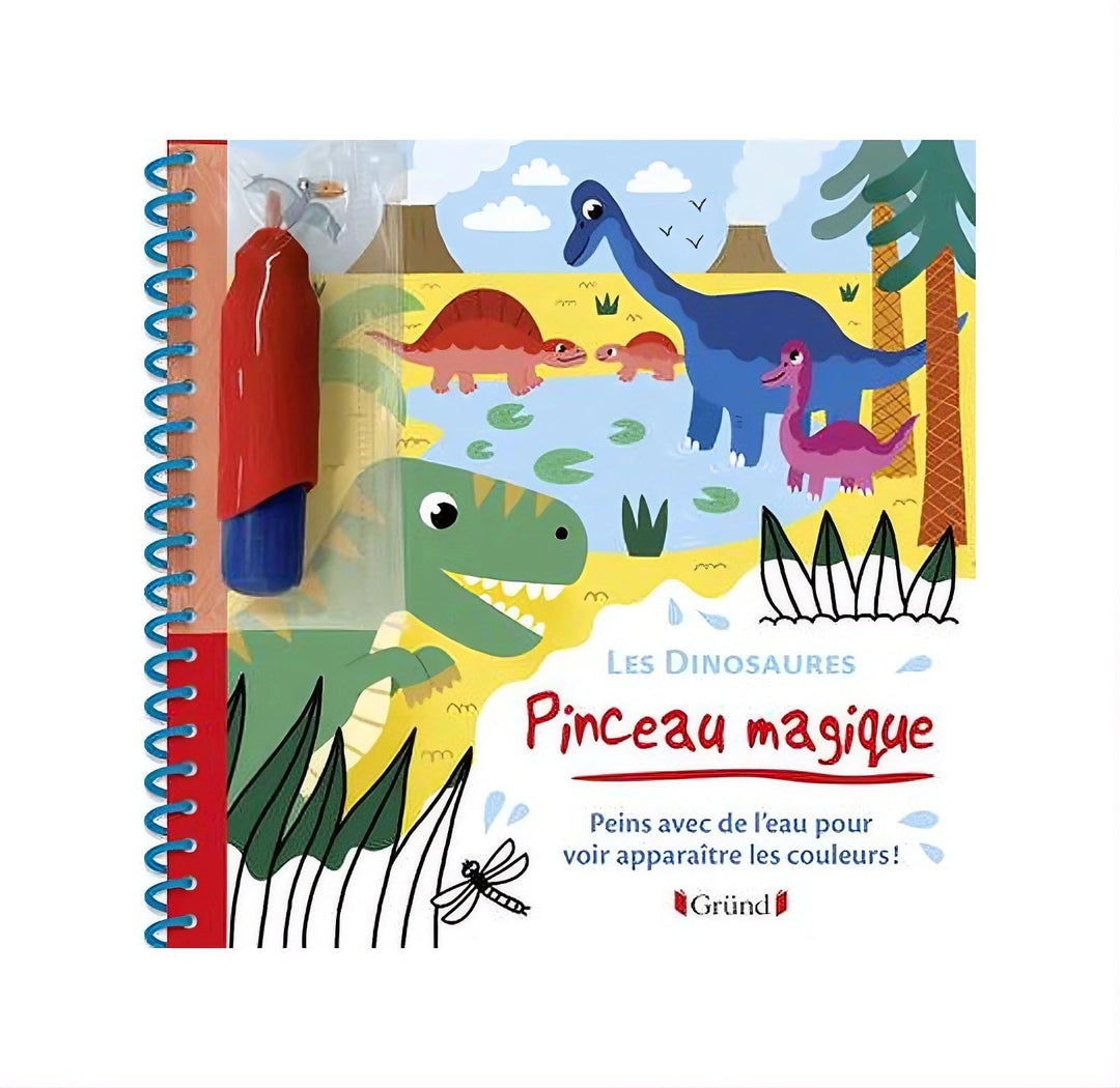 livre pinceau magique Les dinosaures Gründ bricolage Mlle et Coco