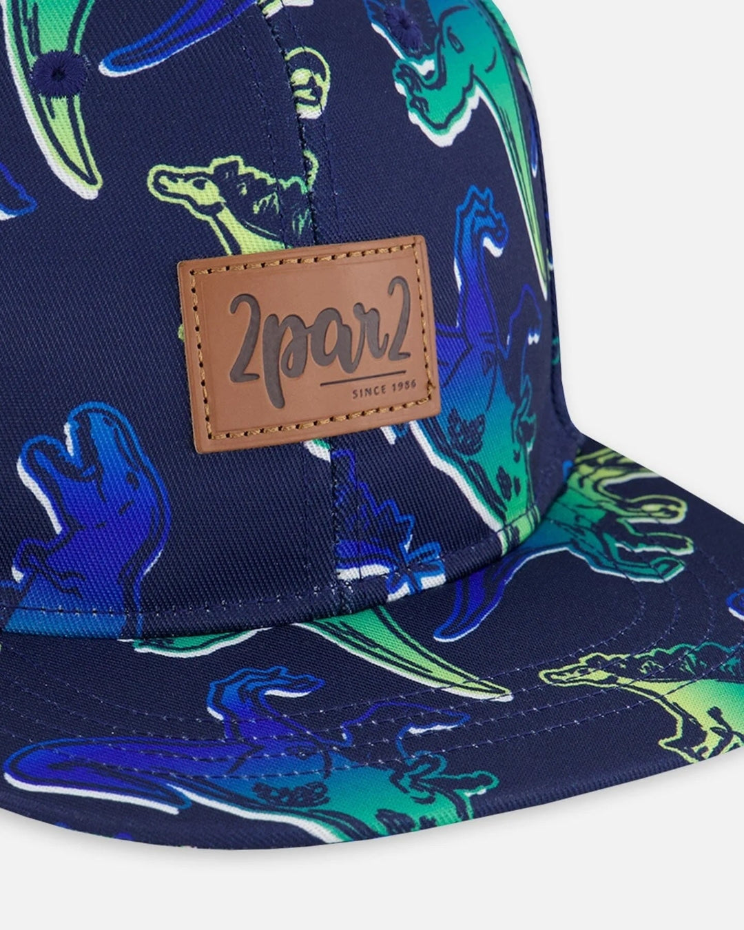 casquette dinosaures vert bleu deux par deux accessoir enfant