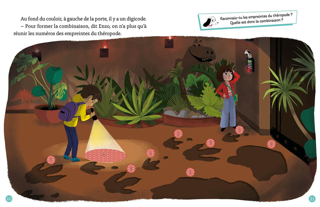 Roman énigme  Le musée des dinosaures Auzou éditions