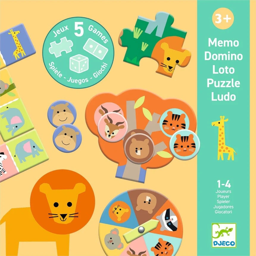 Coffret de jeux animaux sauvages Djeco Mlle et Coco
