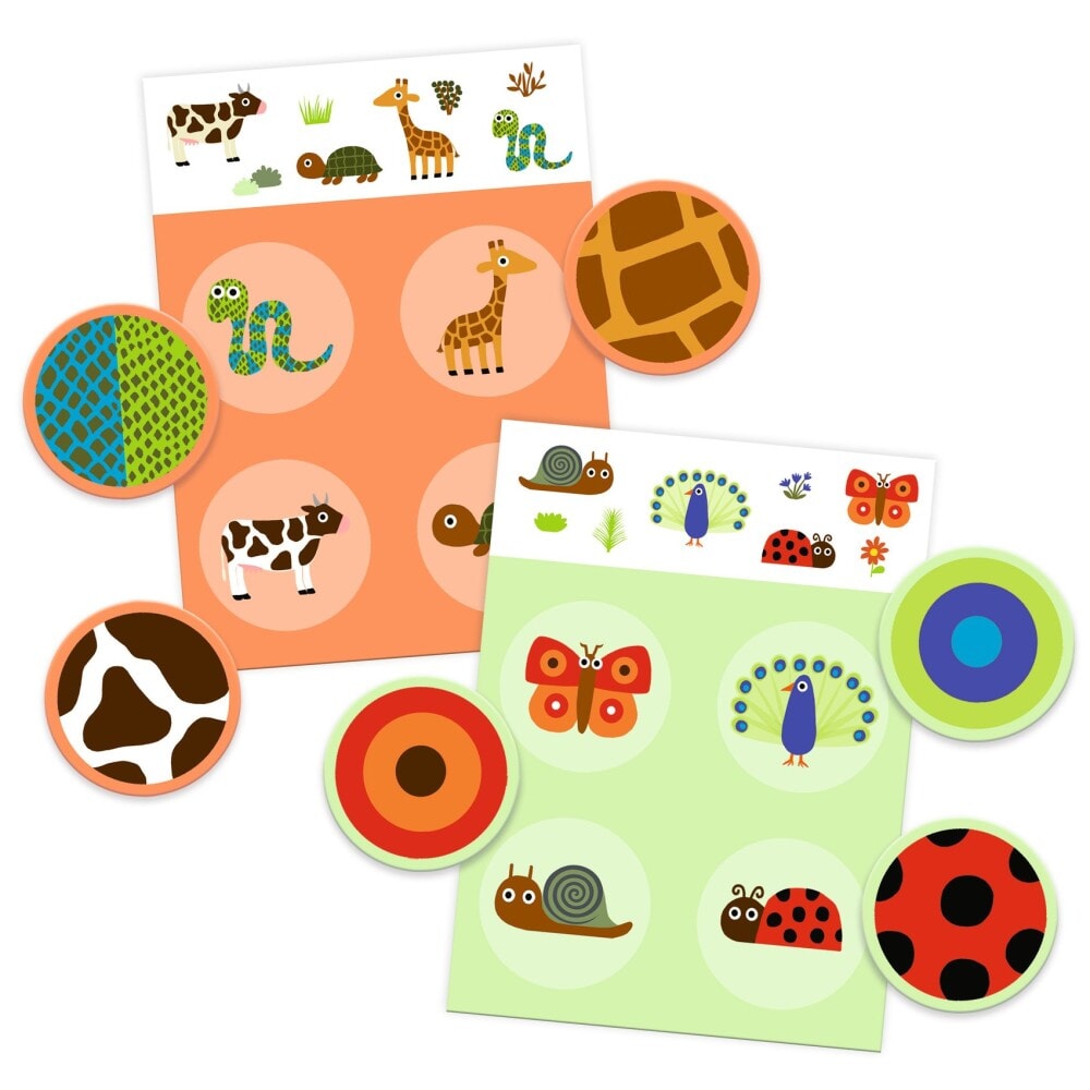 Djeco loto plumes et poils jeu puzzle casse-tête activité enfant