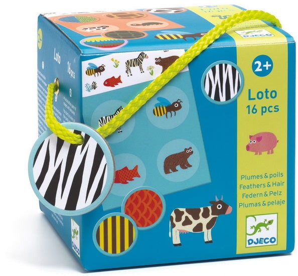 Djeco loto plumes et poils jeu puzzle casse-tête activité enfant