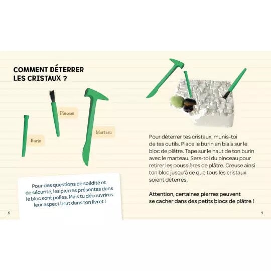 auzou jeu géologue mes 10 cristaux à déterrer