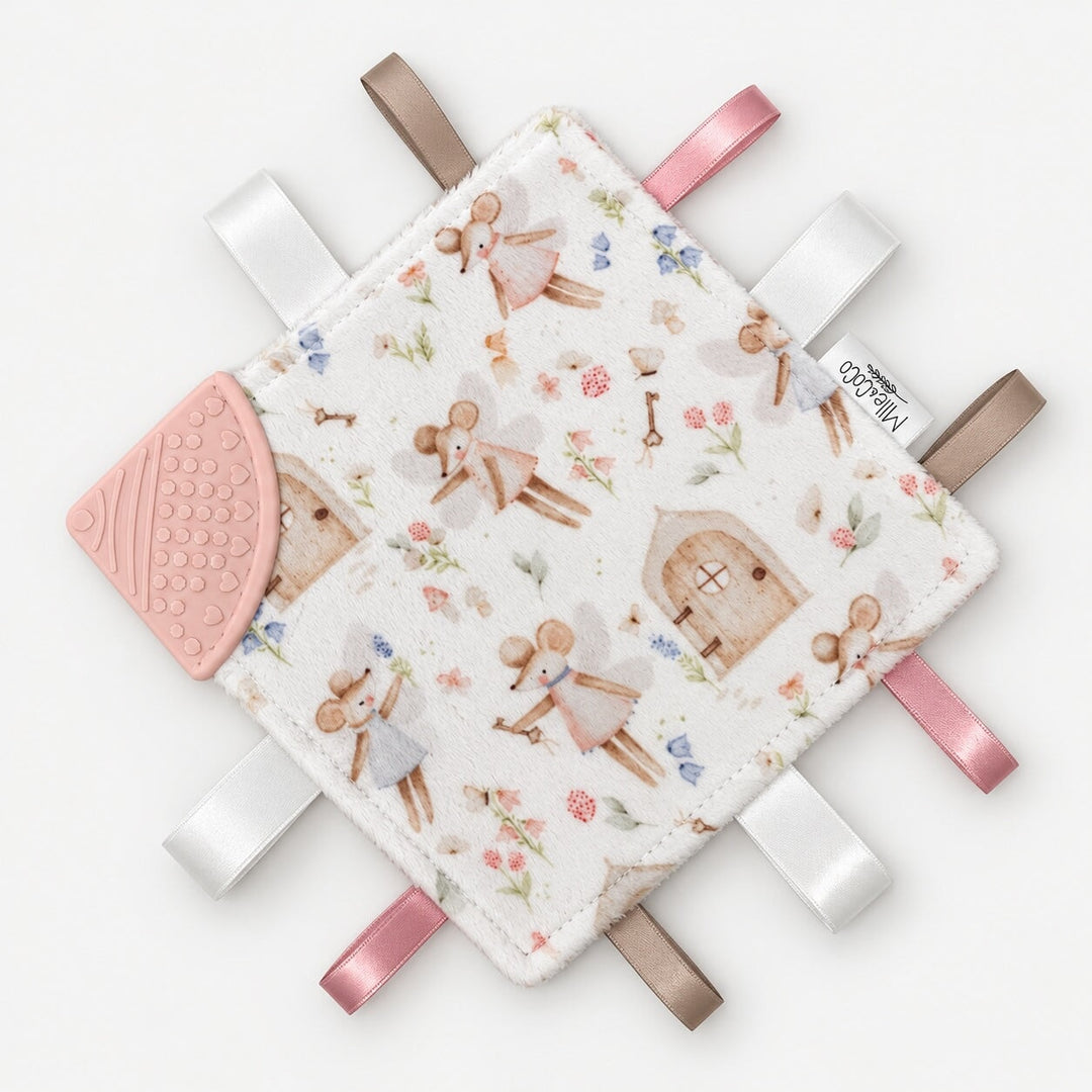 Jouet d'éveil et dentiton Doudou craquante Souris fée Mlle et Coco