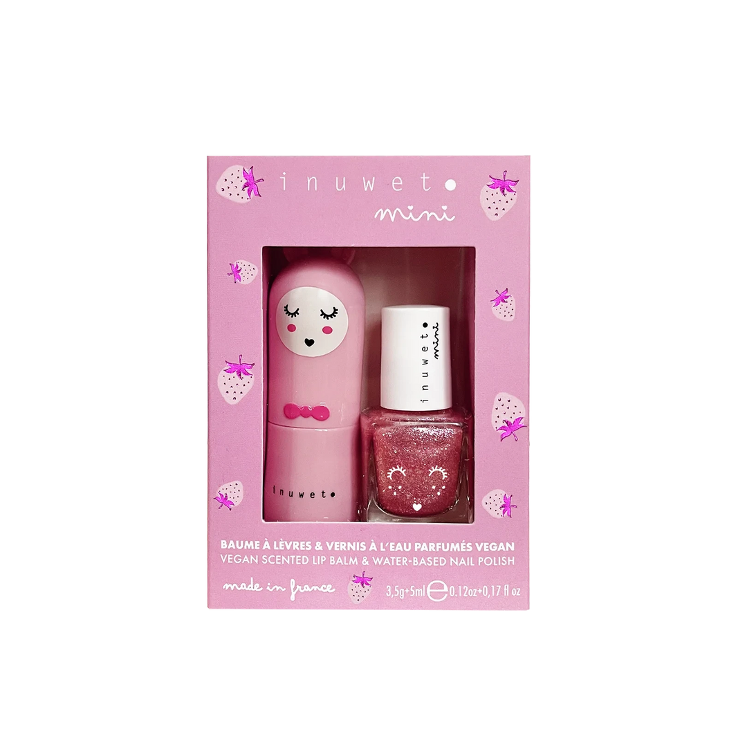 Duo Baume à lèvre et vernis - Rose pâle - Inuwet Produits de soins Inuwet 