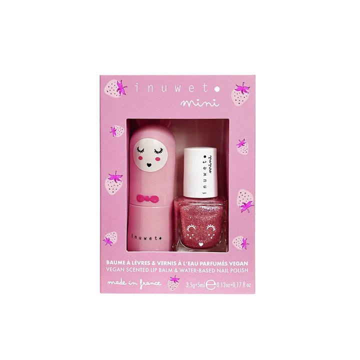Duo Baume à lèvre et vernis - Rose pâle - Inuwet Produits de soins Inuwet 