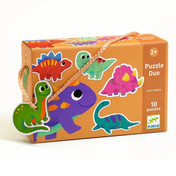 puzzle duo dino Djeco Dinosaure Mlle et Coco