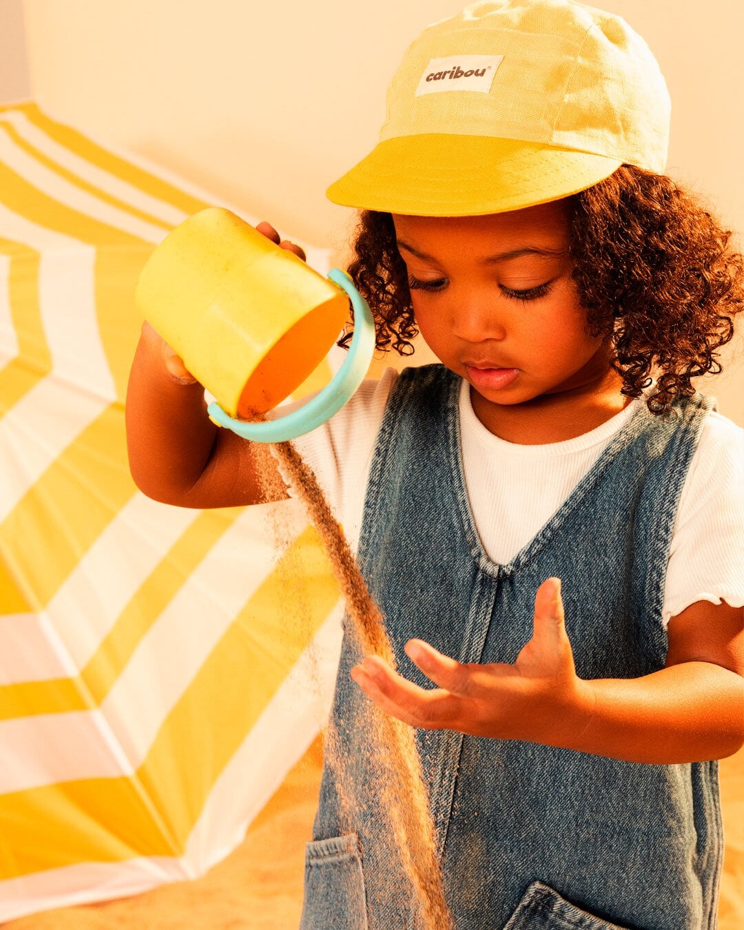 casquette lin enfant Caribou duo jaune Mlle et Coco