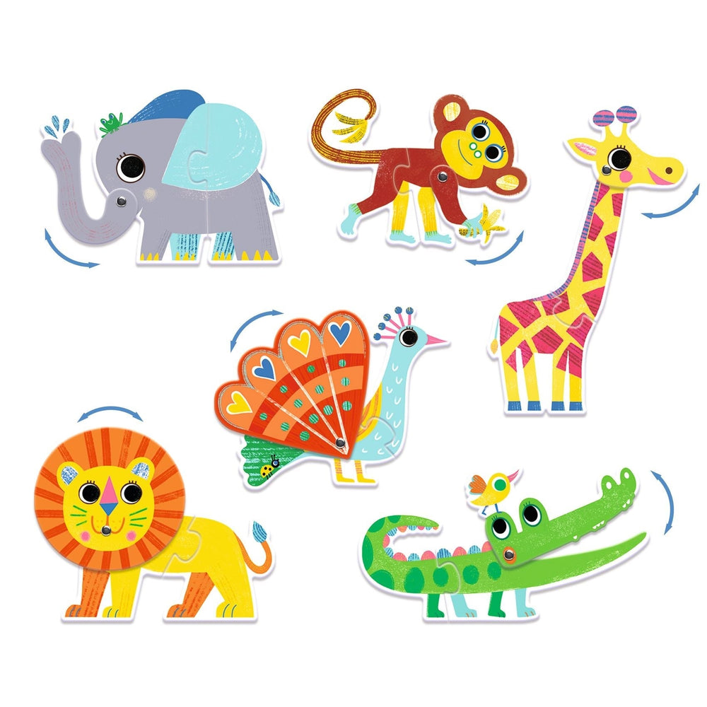 jeu casse-tête puzzle duo animaux djeco jeux enfant