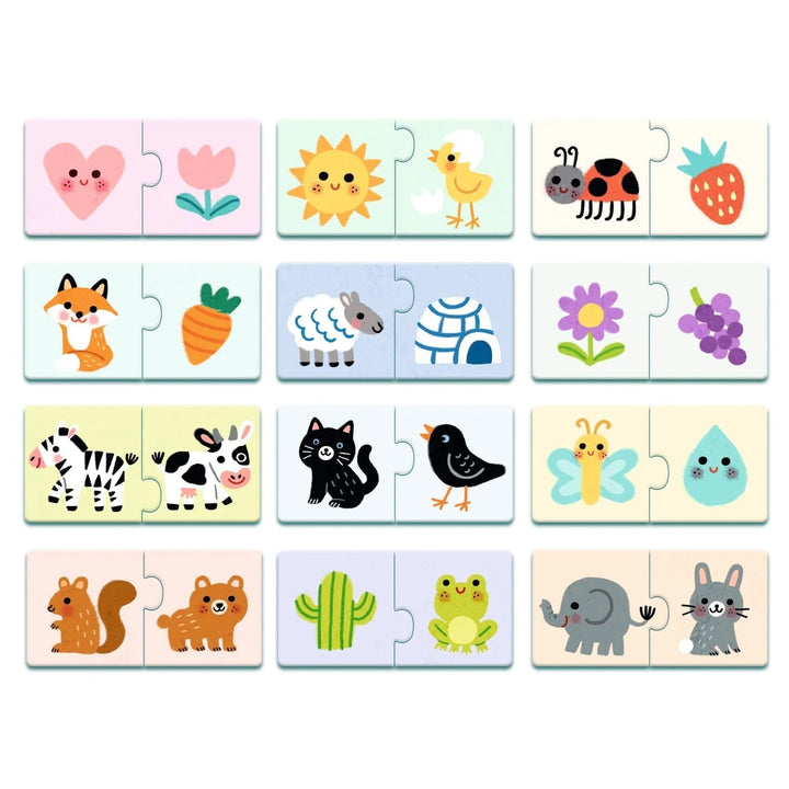 puzzle duo les couleurs Djeco Mlle et Coco jeux
