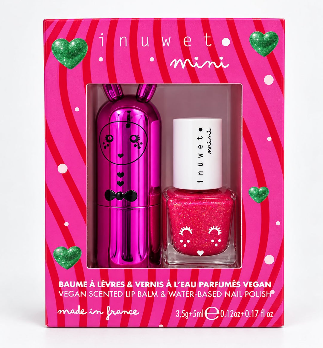 Duo Baume à lèvre et vernis Rose Mood Inuwet