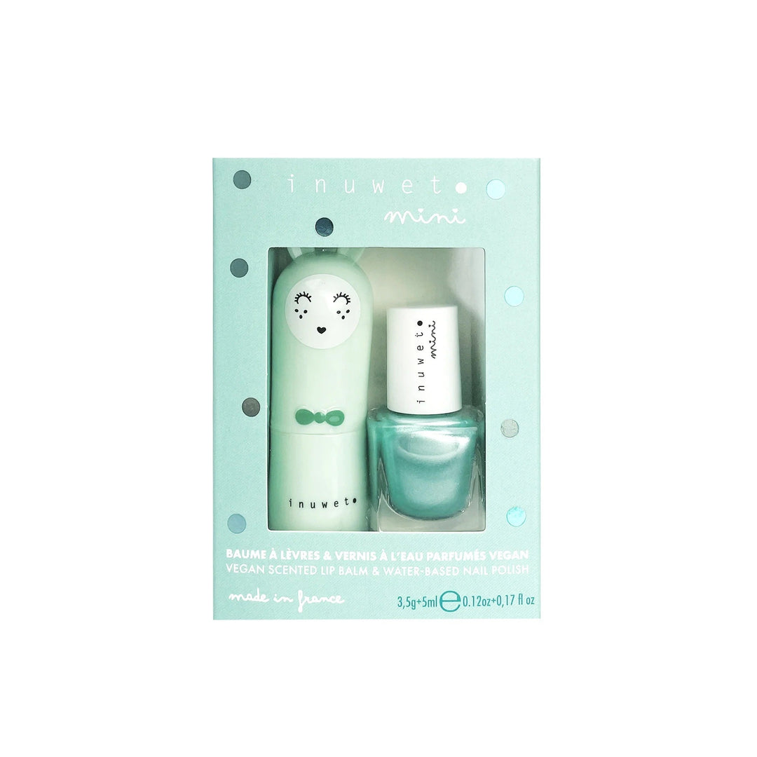 duo baume lèvre vernis pomme inuwet vegan produit enfant