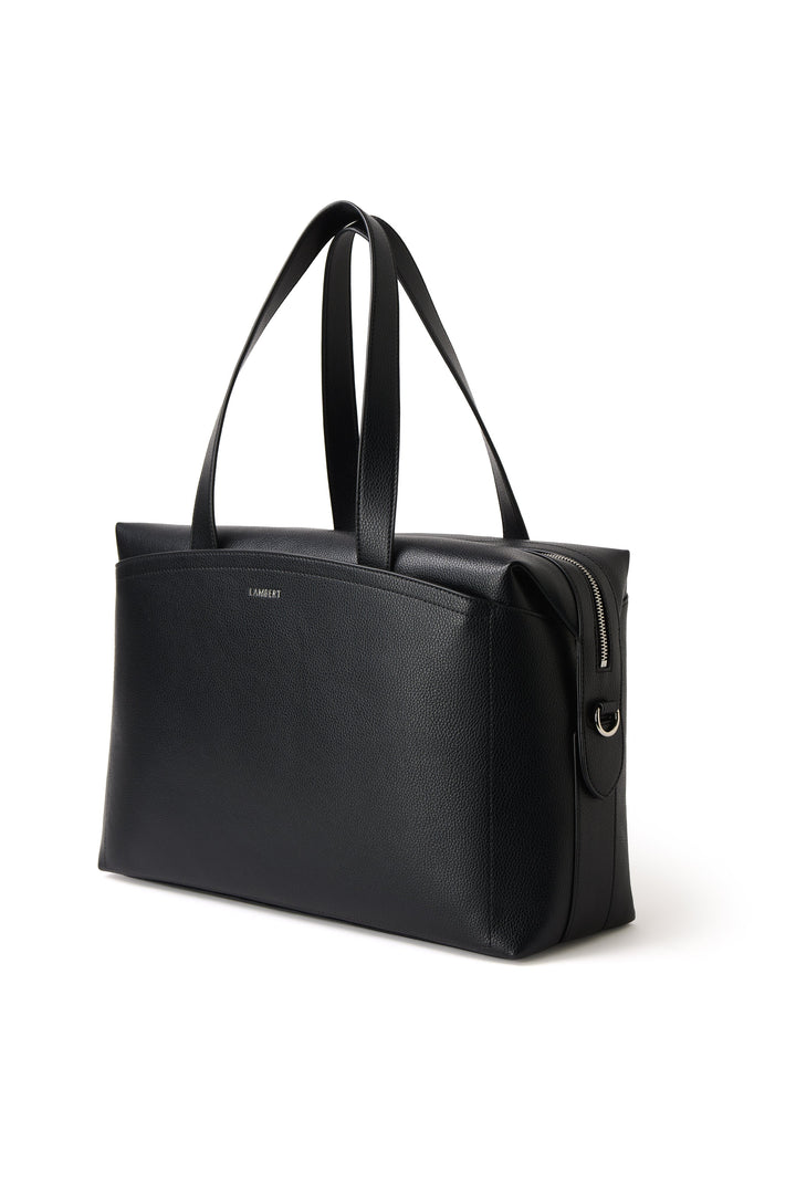 Sac de voyage cuir vegan Edmonton noir Lambert Mlle Coco