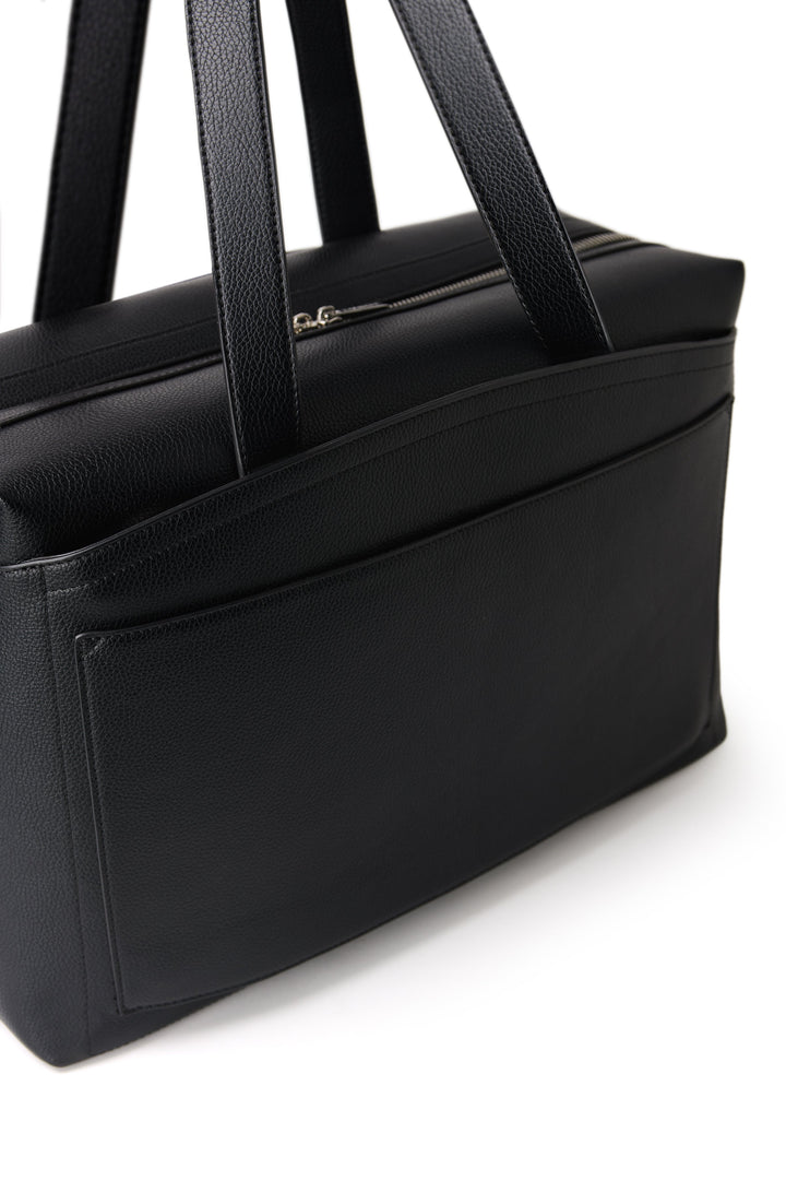 Sac de voyage cuir vegan Edmonton noir Lambert Mlle Coco