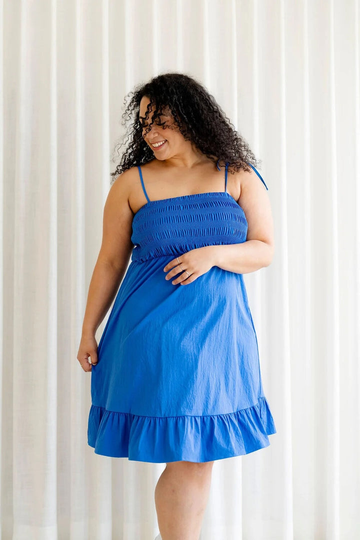 robe Éliza Rose maternité allaitement bleu royale Mlle et Coco