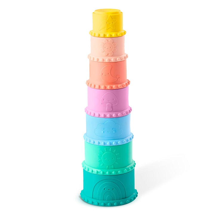 Jouet ensemble de gobelets et cubes empilables B. Baby Mlle et Coco