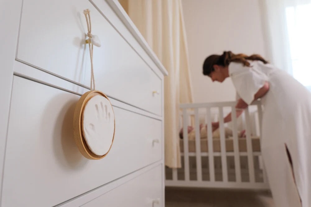 Coffret médaillon empreintes sur bois Petit Artichaut Mlle et Coco