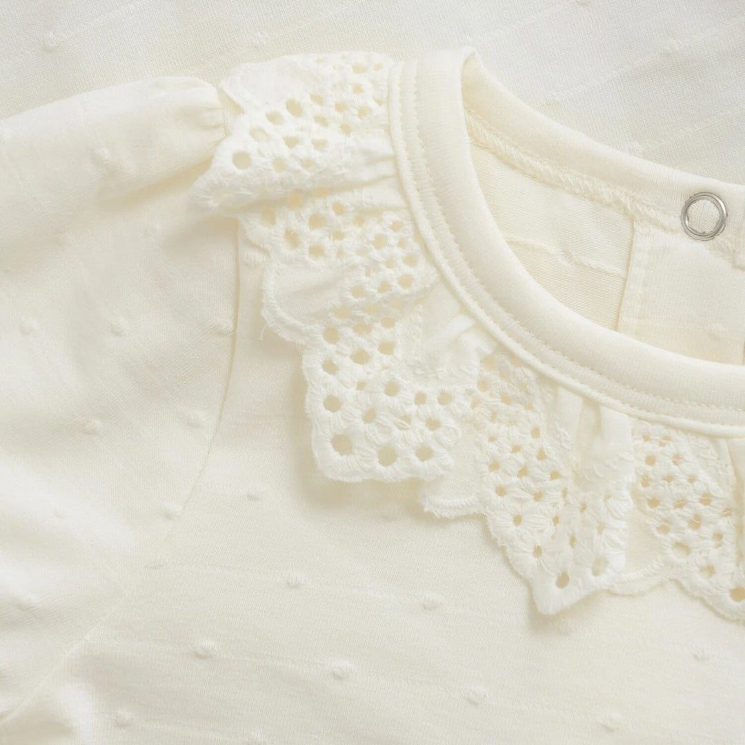 Cache-couche dentelle crème Enfant fille Mlle et Coco