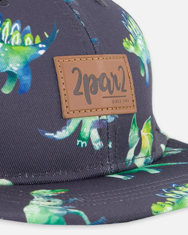 casquette charbon imprimé dino accessoire été deux par deux